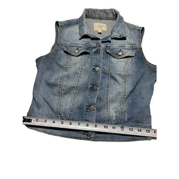 Jessica Simpson Y2K denim vest size: Medium - Picture 9 of 11